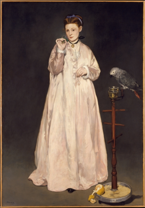 1866 Edouard_Manet_Femme au perroquet